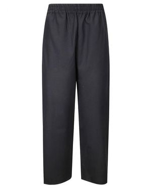 Studio Nicholson Wide Leg Pants With Side Slit - Blue