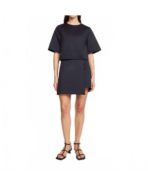 By Malene Birger Hania Cropped Top - Blue