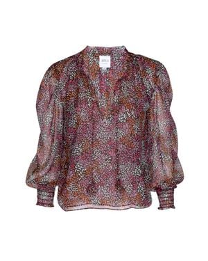 MISA Los Angles Siena Autumn Leaves Ditsy Top - Purple