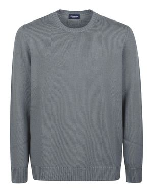 Drumohr Round Neck Merino Wool Sweater - Gray