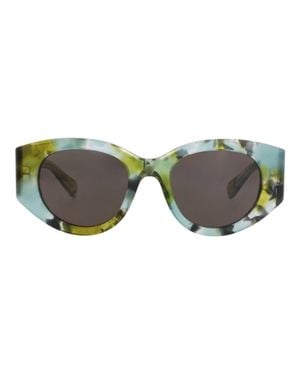 Chloé Round-Frame Recycled Acetate Sunglasses - Gray