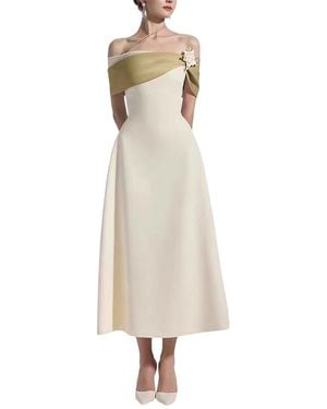 Amanda Royal Maxi Dress - Natural