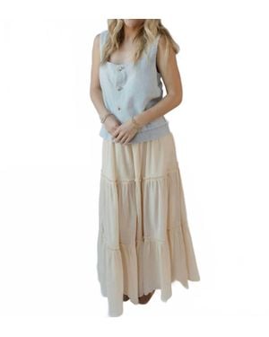 By Together Ruffle Chiffon Pants - Natural