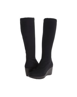 La Canadienne Gaetana Boots Wedge Heel Knee High Ver1069 - Black