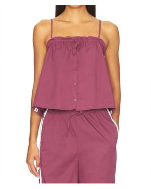 WeWoreWhat Button Up Boxy Tank Top - Purple