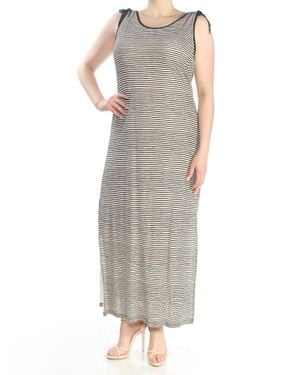 Ralph Lauren Striped Sleeveless Maxi Dress - Gray