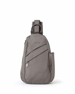 Baggallini Medium Crossbody Sling Backpack - Gray