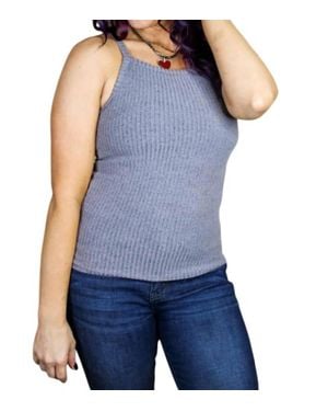 Phierce Fashions Ribbed Tank Brami - Blue