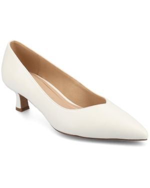 Journee Collection Journee Pammie Medium And Wide Width Pumps - White