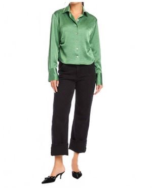 Fifteen Twenty Tawnie Side-Pleat Shirt - Green