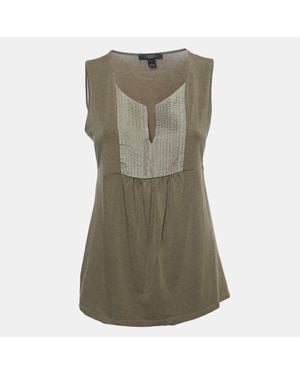 Weekend by Maxmara Knit Sleeveless A-Line Top - Green