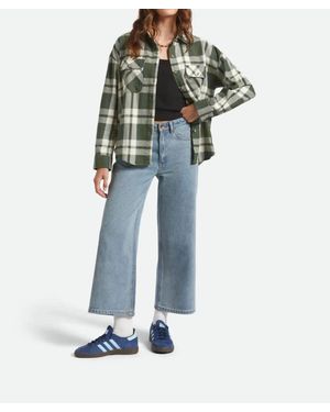 Brixton Bowery Vintage Long Sleeve Overshirt - Blue