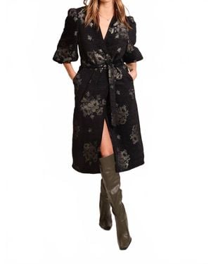 Traffic People Duster Dress Coat - Black