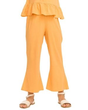 Chaser Brand Elastic Waist Rayon Blend Chaser Pants - Orange