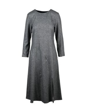 Marella A-Line Midi Dress - Gray