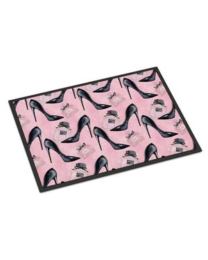 Carolines Treasures Bb7507Mat Fashion Diva Shoes & Perfume Indoor Or Outdoor Mat, 18 X 27 In - Pink