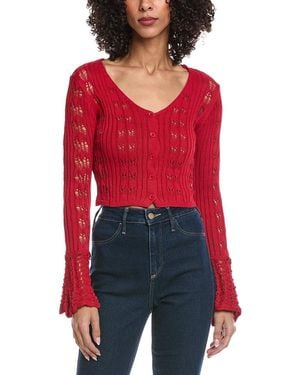 Madison Miles Knit Sweater - Red
