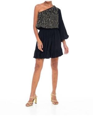 Skemo Evening Margarita Short Dress - Black