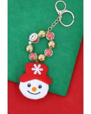 Fashnzfab Festive Frosty Christmas Keychain For Keys & Bags - Green