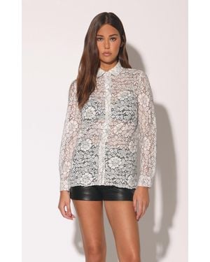 Walter Baker Maxine Top, Windsor Lace Ivory - Gray