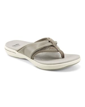 Earth Origins Sonia Flat Flip Flops - Gray