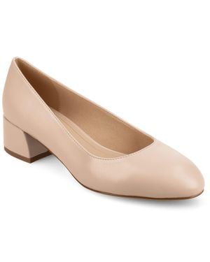 Journee Collection Saarii Medium And Wide Width Pumps - Natural