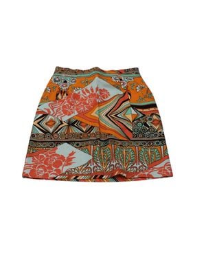 MSGM Floral-Printed Mini Pencil Skirt - Orange