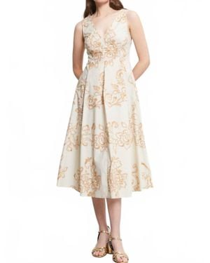 Ottod'Ame Poplin Midi Dress - Natural