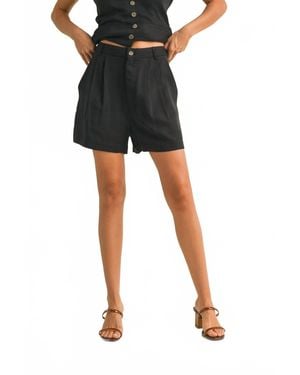 Miou Muse Marie High Waist Shorts - Black