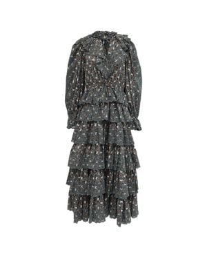 Ulla Johnson Odile Ruffled Midi Dress - Gray