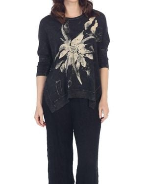 Jess & Jane Floret Cotton Dolman Sleeve Top - Blue