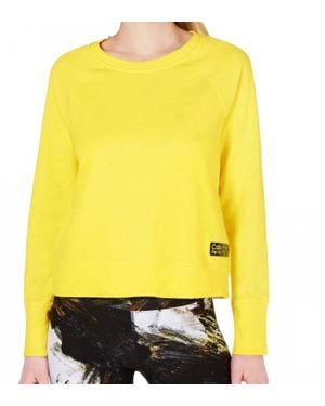 Calvin Klein Crew Neck Long Sleeves Top - Yellow