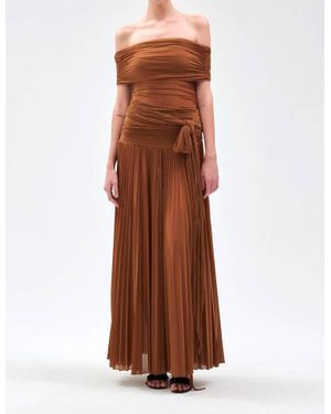 Ronny Kobo Blanchet Top And Ines Skirt - Brown