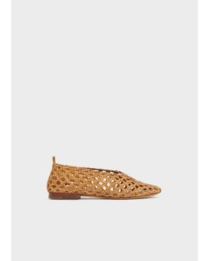 Mansur Gavriel Woven Ballerina Flats - White