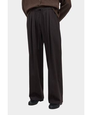 Cordera Pleated Relaxed Pants - Black