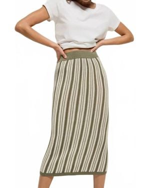 Nation Ltd Mirella Knit Midi Skirt - White