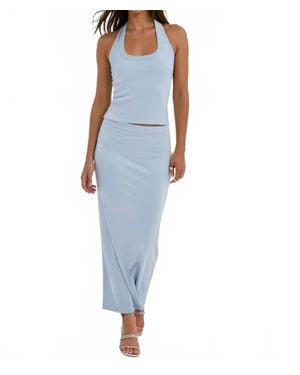 LNA Slater Mist Skirt - Blue