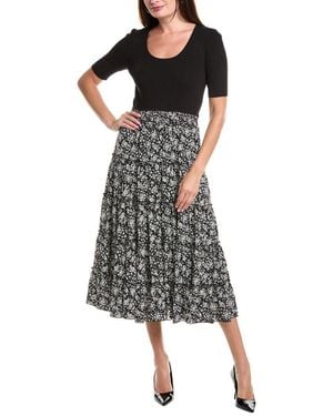 Tahari Elbow Maxi Dress - Black