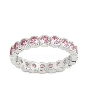 Sterling Forever Sterling Light Helene Bezel Eternity Band Ring - White