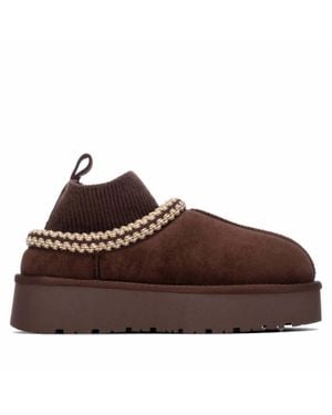 Xti Comfort Suede Slippers - Brown