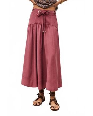Ba&sh Donia Midi Skirt - Red