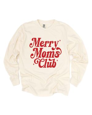 Simply Sage Market Merry Mom's Club Distressed - Red