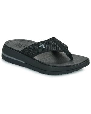 Fitflop Surff Two-Tone Webbing Toe-Post Sandals - Black
