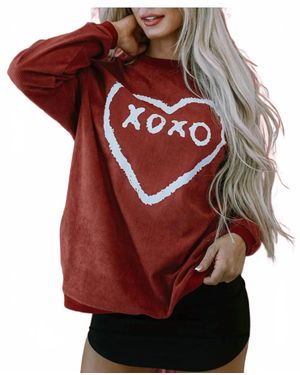 Full Time Purchase Sweetheart Sweatshirt - Red