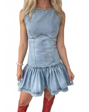 SOFIA The Label Denim Mini Dress - Blue