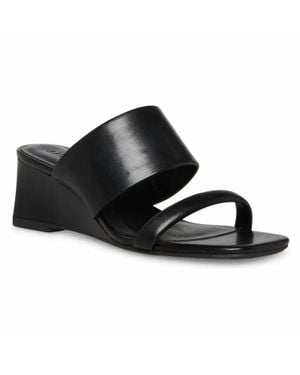 Anne Klein Gaia Strappy Slide Sandals - Black