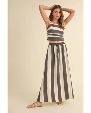 Miou Muse Wide-Stripe Top - Natural