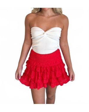 Day + Moon Sunny Swirl Skort - Red