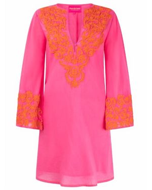 Place du Soleil Embroidered Mini Dress - Pink