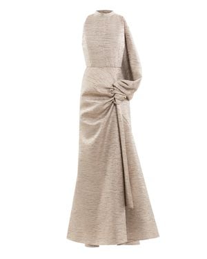 Saiid Kobeisy Light Brocade Dress - Natural